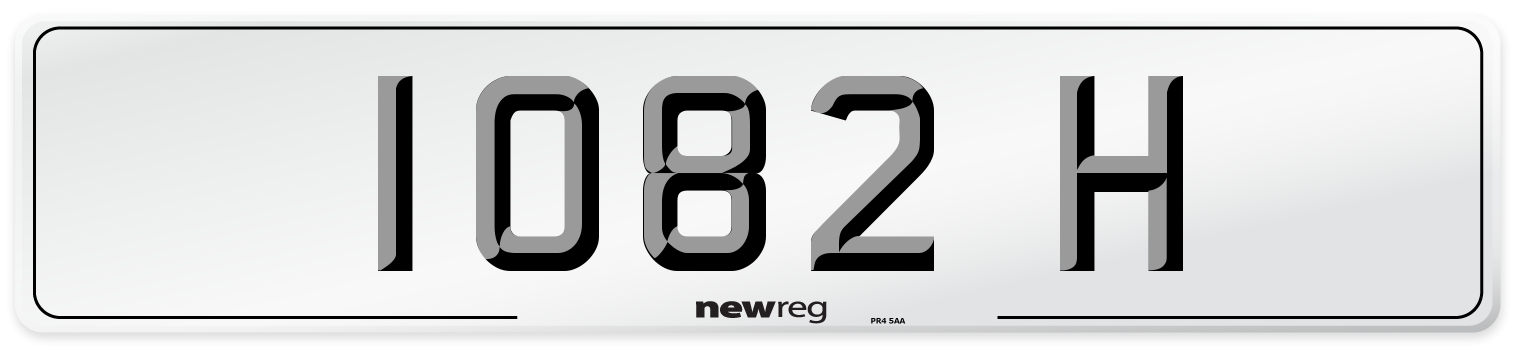 1082 H Number Plate from New Reg